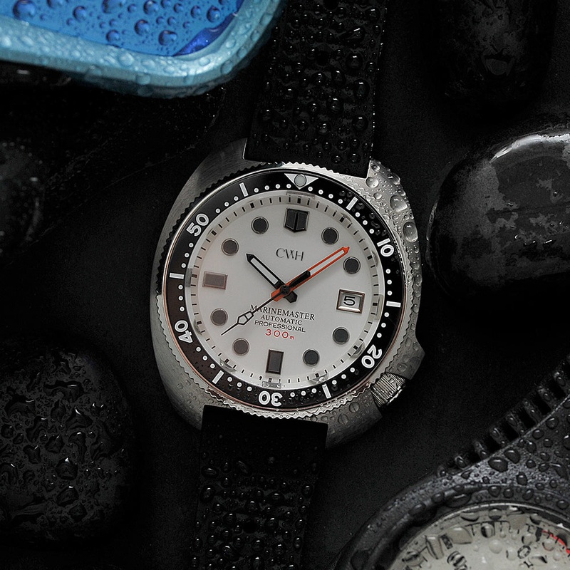 Arctic Mariner – CWH Special Custom Collective Date Display Stainless Steel Rubber Strap Divers Watch CH-MOD-M18