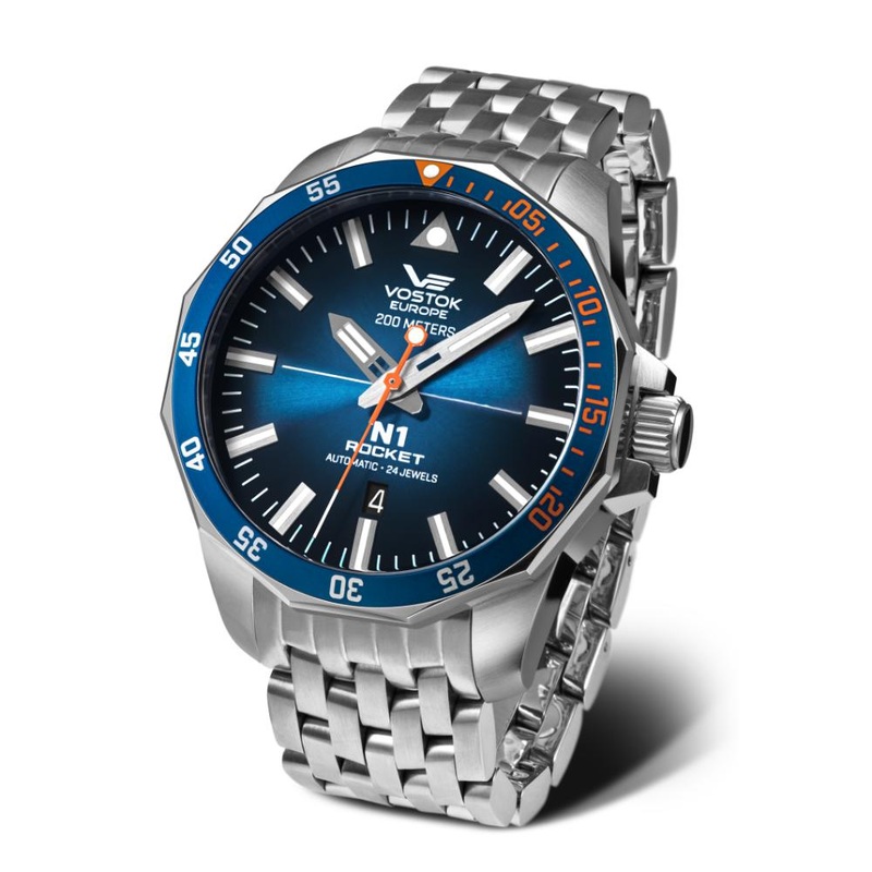 Vostok Europe Rocket N1 Automatic Blue Dial Stainless Steel Men’s Watch NH35-225A615-B