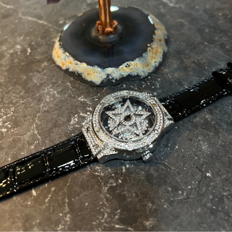 AG Collective Black Leather Strap Women Watch L 5047 SBK-S