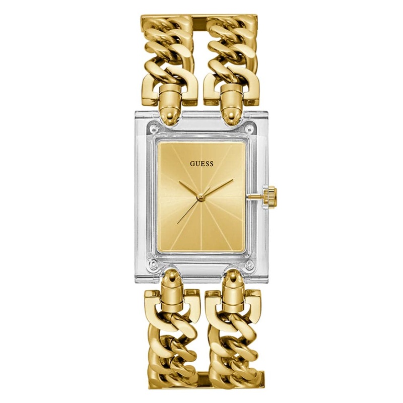 Guess Analog Gold Dial Stainless Steel Strap Women Watch GW0669L1