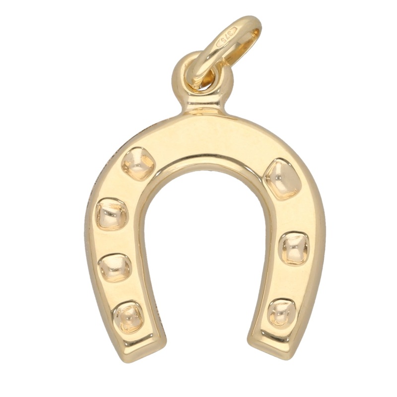 New 9ct Gold Hollow Horseshoe Pendant