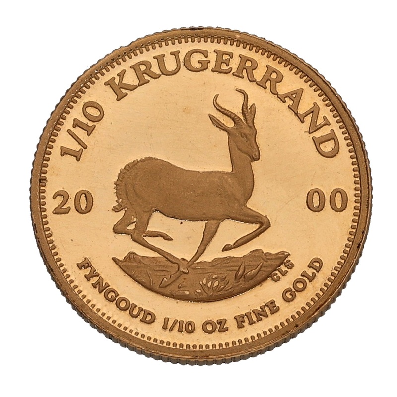 22ct Gold 1/10 OZ Krugerrand Coin 2000