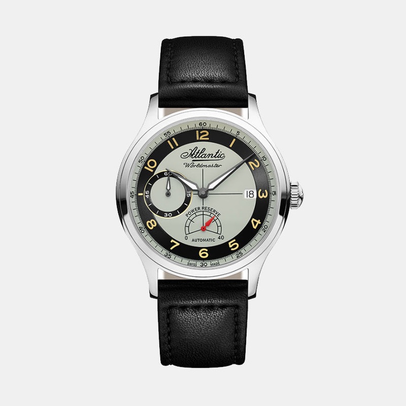 Atlantic Men Automatic Grey Dial Analog Leather Watch 53782.41.23