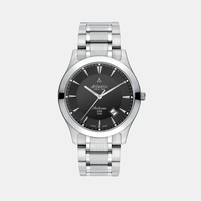 Atlantic Men Quartz Grey Dial Analog Stainless Steel Watch 71365.41.61