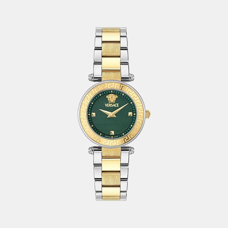 Versace Women Quartz Green Dial Analog Stainless Steel Watch VEBFA0324