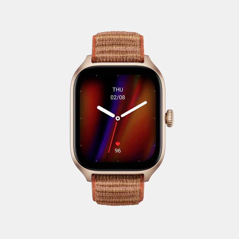 Amazfit Unisex Processor Autumn Brown Dial Amoled Silicone Watch GTS 4 AUTUMN BROWN