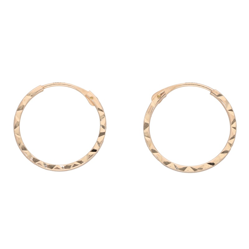 New 9ct Gold Small Hoop Earrings