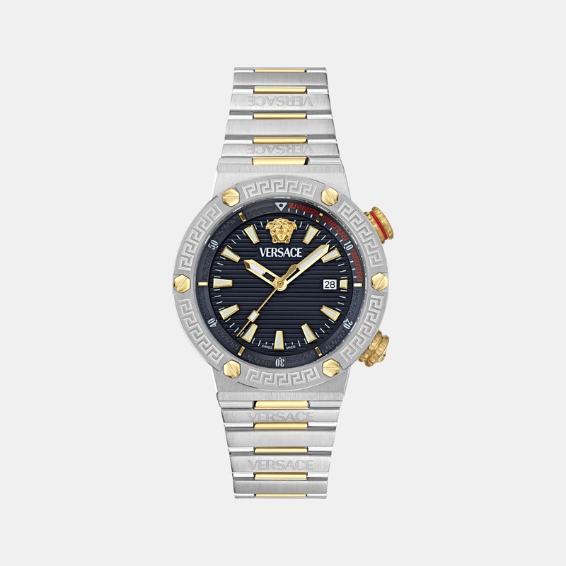 Versace Men Quartz Multi-Colour Dial Analog Stainless Steel Watch VE8G00424