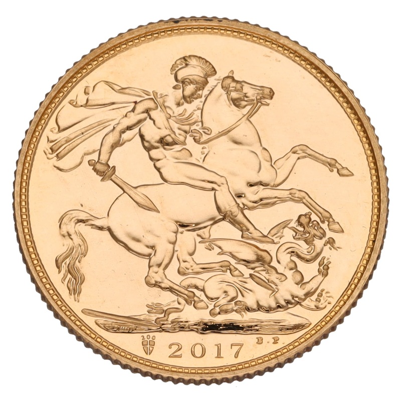 22ct Gold Queen Elizabeth II Full Sovereign Coin 2017