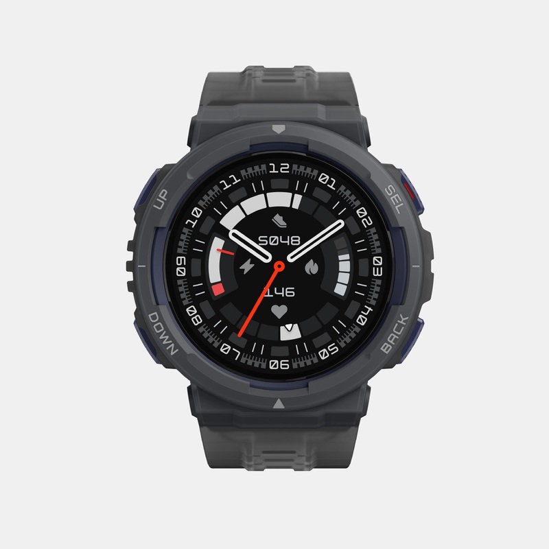Amazfit Unisex Processor Midnight Pulse Dial LCD Silicone Watch AMAZFIT ACTIVE EDGE MIDNIGHT PULSE