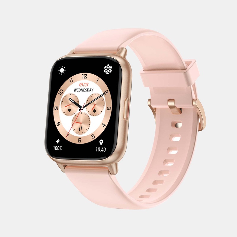 Amazfit Unisex Processor Pink Dial Amoled Silicone Watch POP-2 PINK