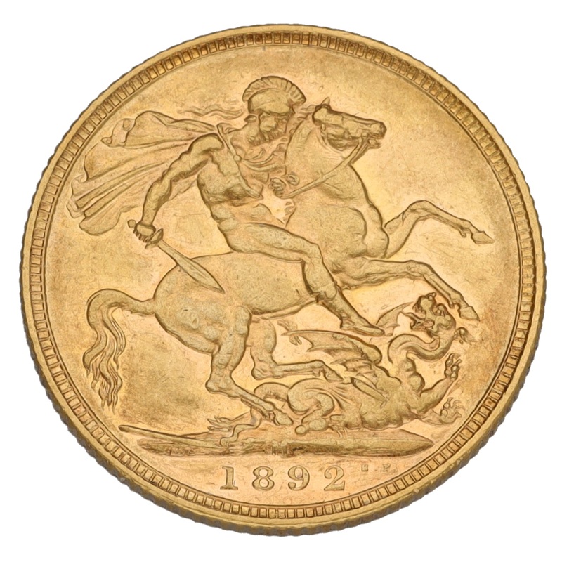 22ct Gold Queen Victoria Full Sovereign Coin 1892