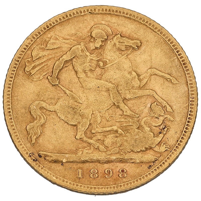 22ct Gold Queen Victoria Half Sovereign Coin 1898