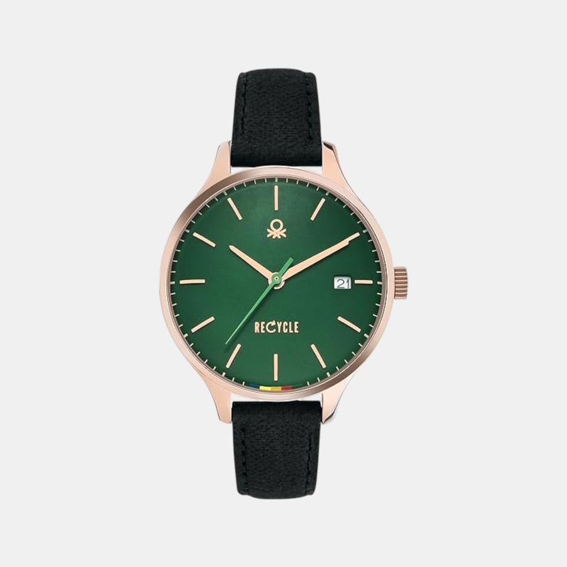 UCB Social Women Quartz Green Dial Analog Leather Watch UWUCL0102