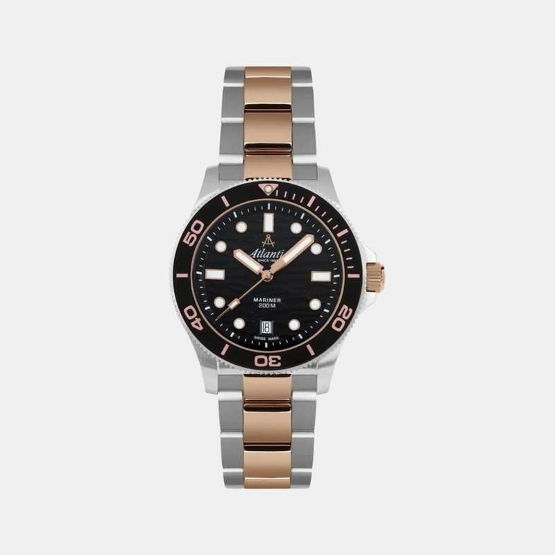 Atlantic Mariner Men Quartz Black Dial Analog Stainless Steel Watch 81376.43.69R