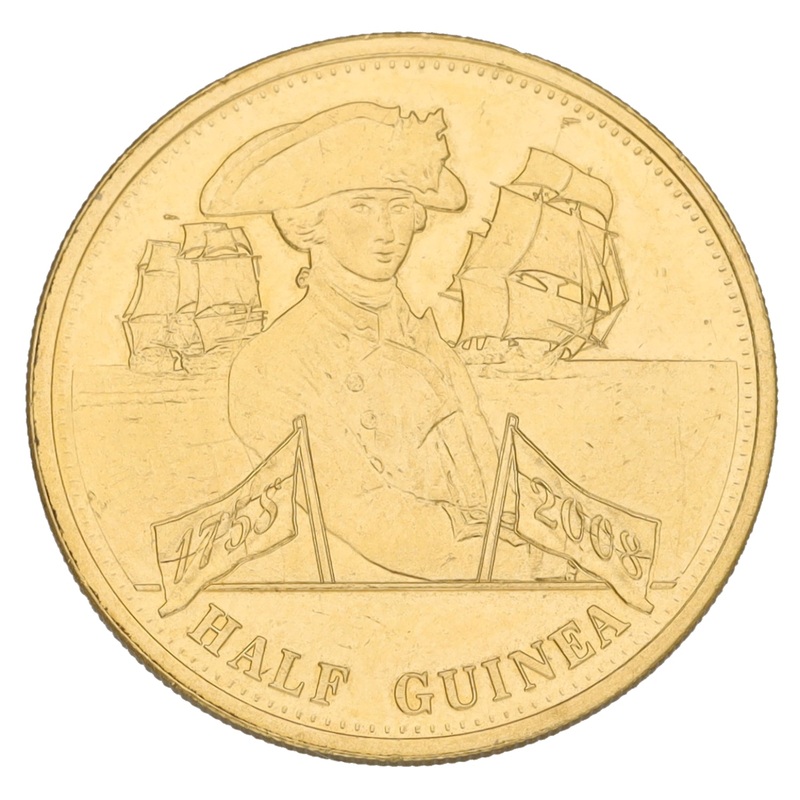 22ct Gold Queen Elizabeth II Half Guinea Coin 2008