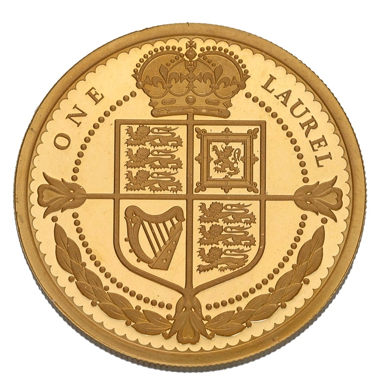 22ct Gold Queen Elizabeth II One Laurel Coin 2020