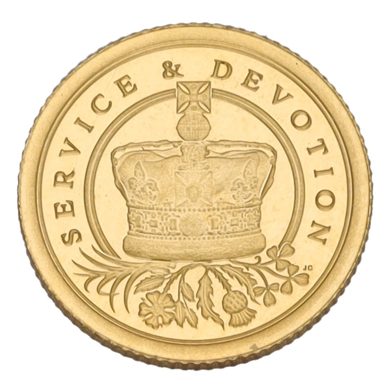 22ct Gold Service & Devotion Eighth Sovereign Coin 2022