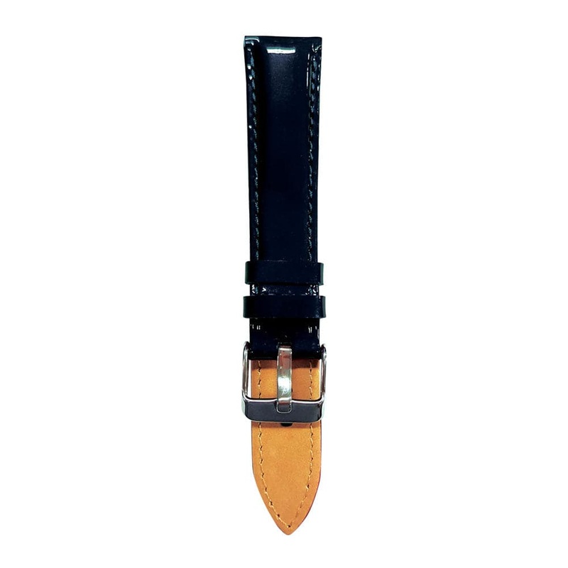 ARIES GOLD NAVY GLOSS AG-L0025 LEATHER STRAP