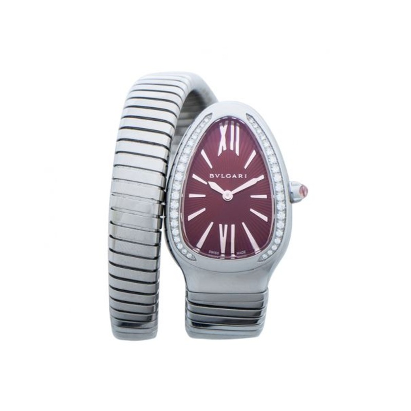Serpenti Quartz Violet Lacquered Dial Ladies Watch