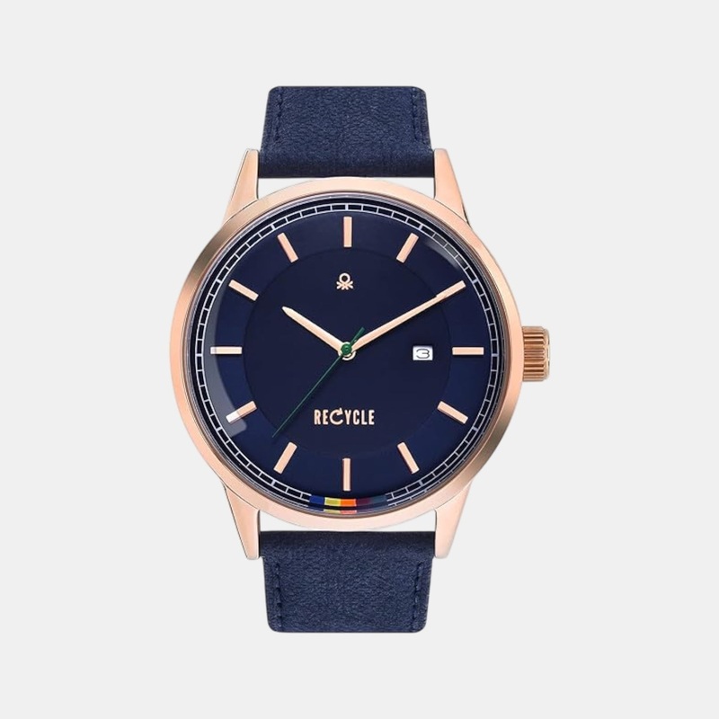 UCB Social Men Quartz Blue Dial Analog Leather Watch UWUCG0102