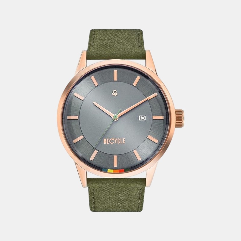 UCB Social Men Quartz Light Grey Dial Analog Leather Watch UWUCG0100