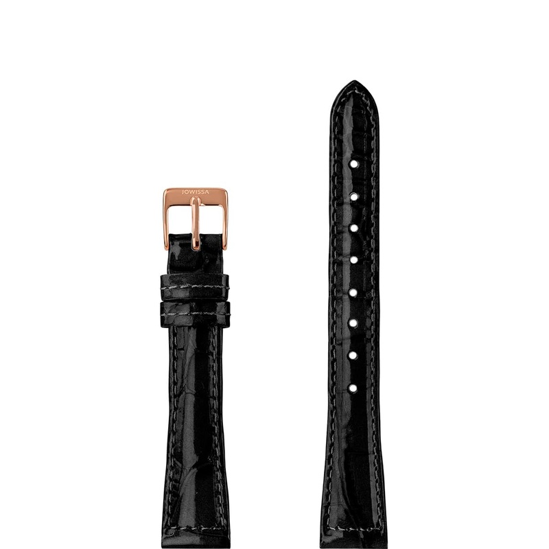 Leather Watch Strap Glossy E3.1440.M