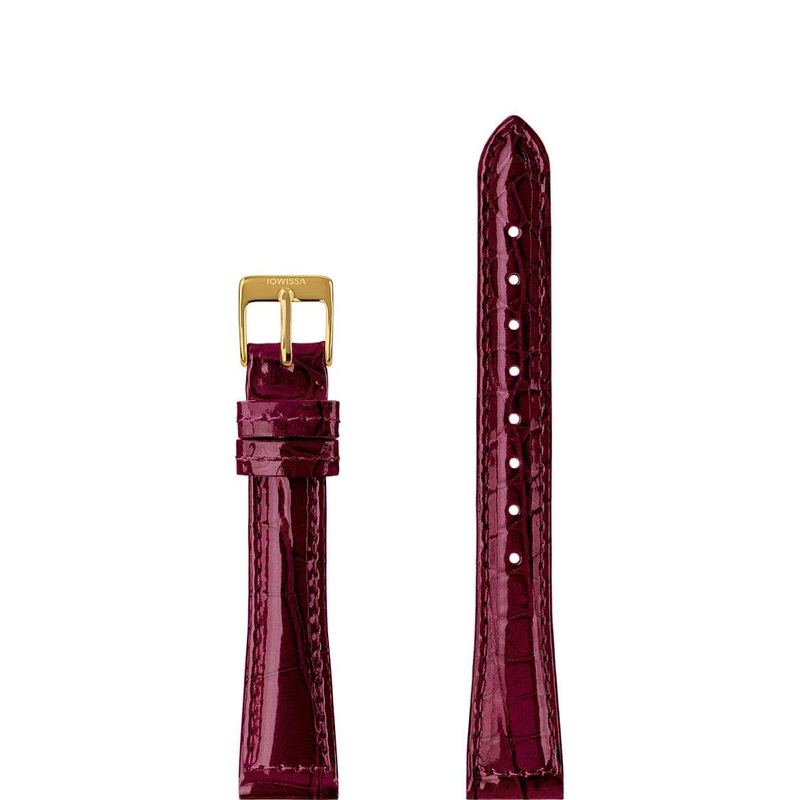 Leather Watch Strap Glossy E3.1457.M