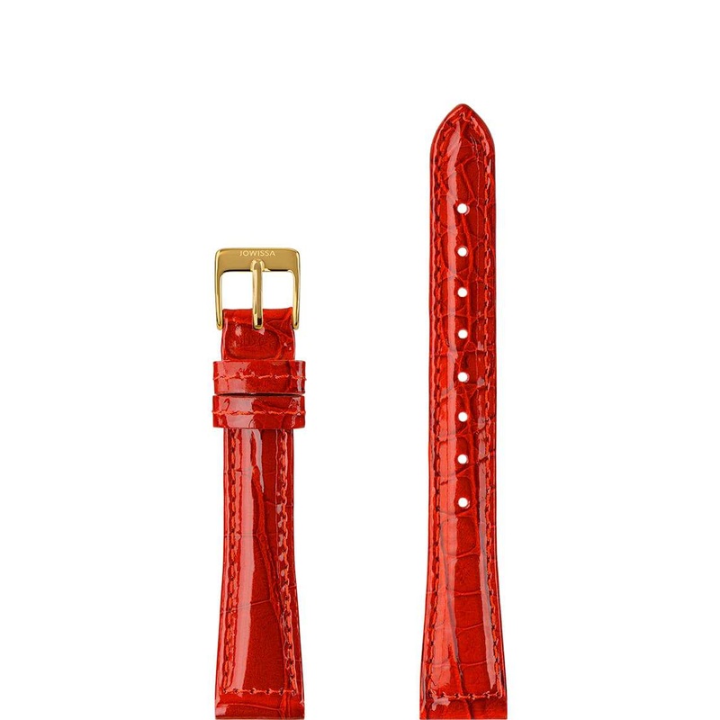 Leather Watch Strap Glossy E3.1475.M