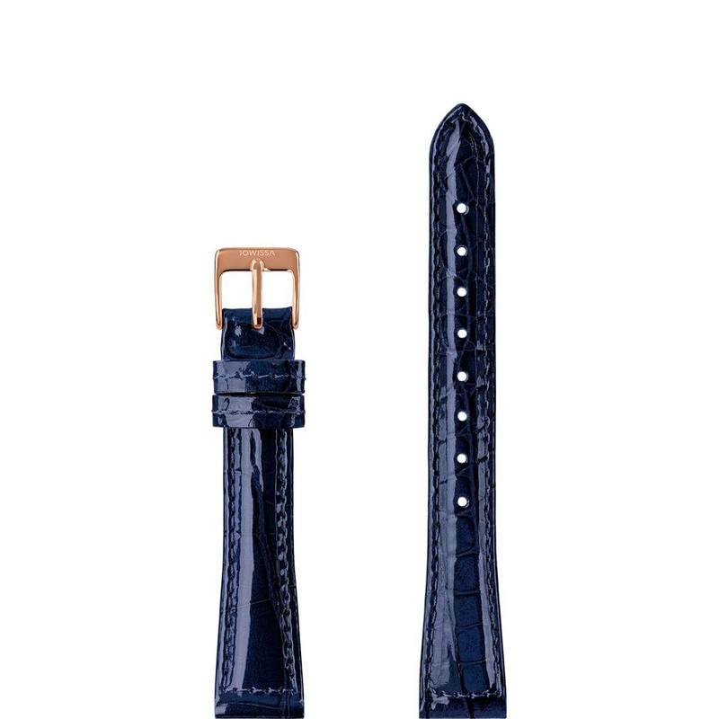 Leather Watch Strap Glossy E3.1452.M