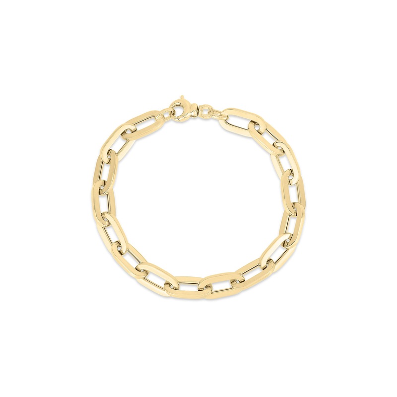 18K Yellow Gold Classic Oro Bracelet 8″