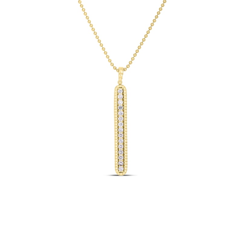 18K Yellow Gold Siena Diamond Tablet Necklace