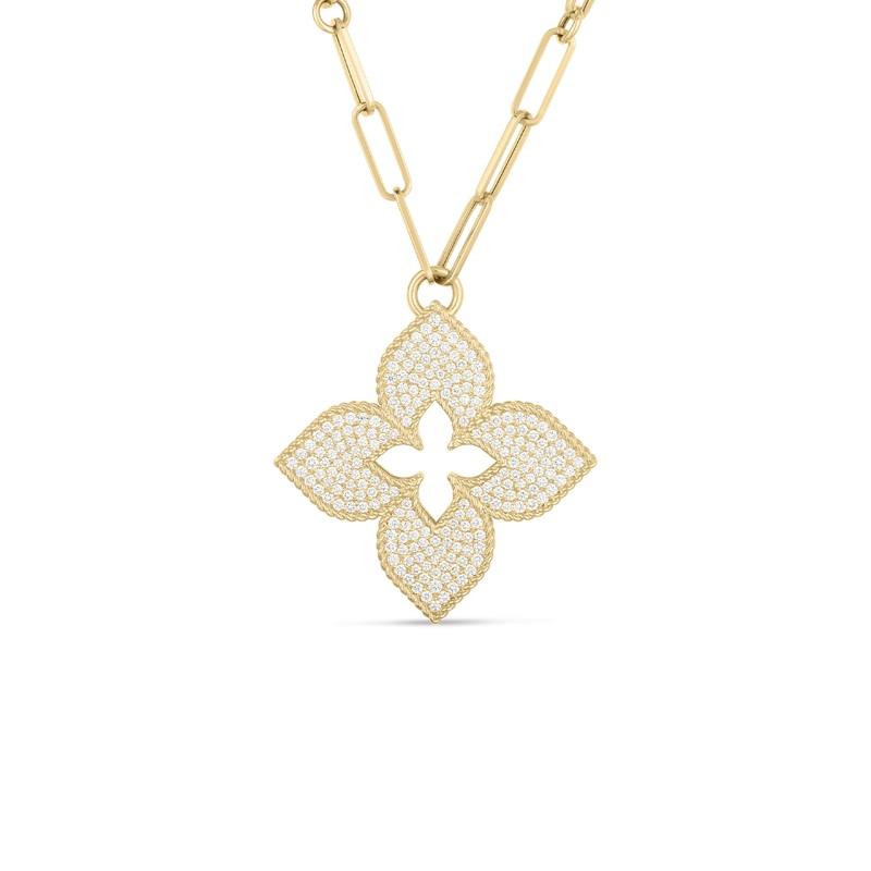 18K Yellow Gold Venetian Princess Diamond Necklace