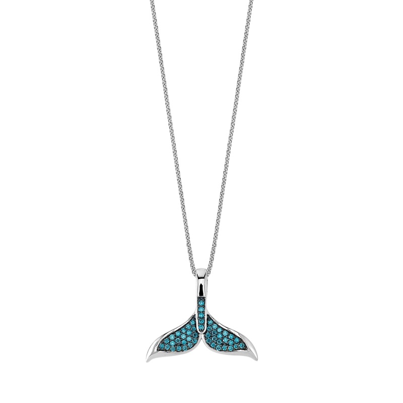 Island Vibes Blue Whale Tail Pendant